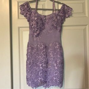Fashion Nova Lavender Lace Dress